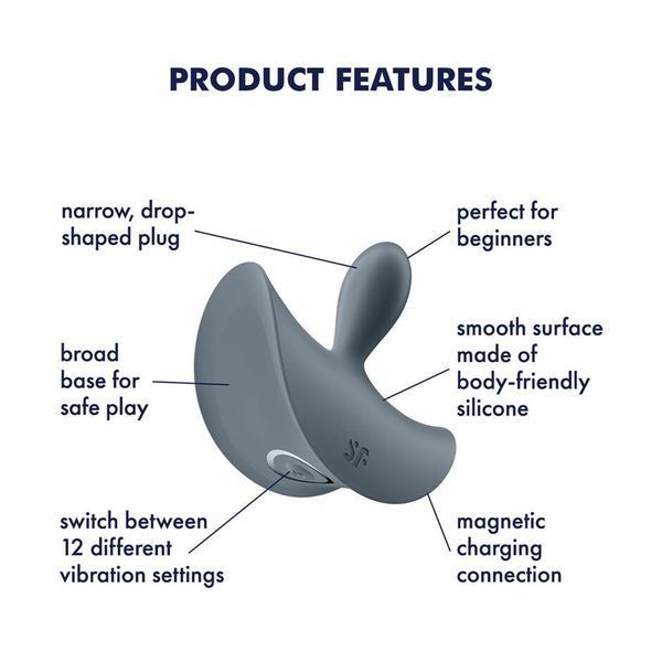 Анальна вібропробка Satisfyer Booty Absolute Beginners 2, для початківців, ввідна частина 3,5 см SX0665