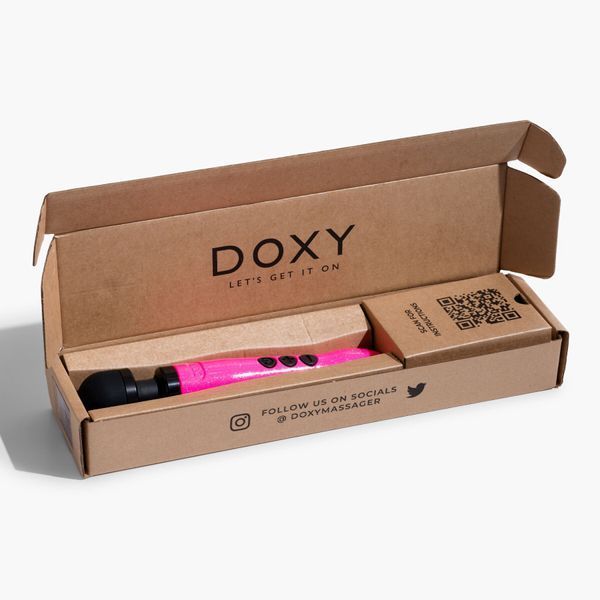 Вібромасажер DOXY Die Cast 3 Hot Pink, дуже потужний, живлення 220В, металевий корпус SX2459