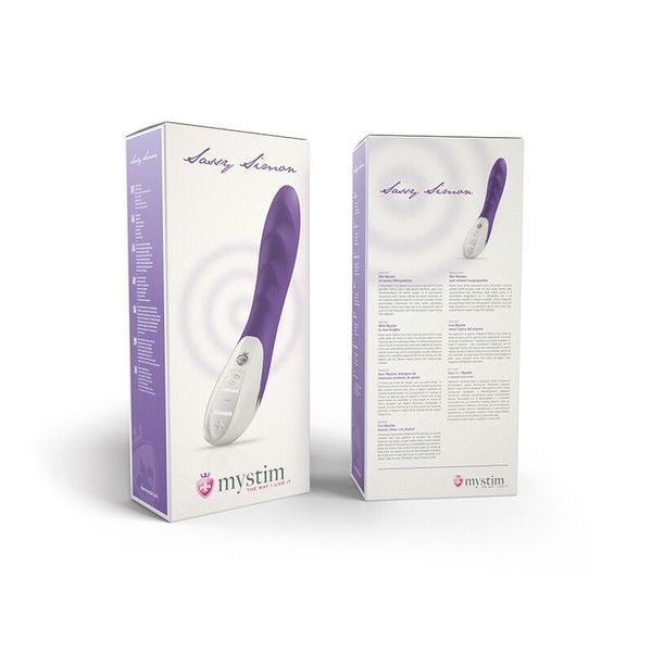 Мощный вибратор Mystim Sassy Simon Purple с двумя моторами и стимулирующим рельефом SO3468