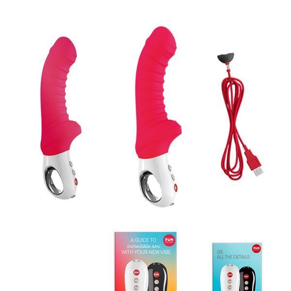 Вибратор для точки G Fun Factory TIGER india red, ребристый, подходит для анальной стимуляции SX0939