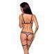 Эротический комплект нижнего белья Passion GABI SET S/M beige, трусики с гартерами SO8437 фото 2