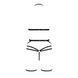 Комплект белья Passion Exclusive MORGAN SET OpenBra S/M, black, стрэпы, трусики, лиф, пояс PS23902 фото 6