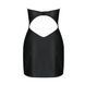 Мини-платье из экокожи Passion CELINE CHEMISE 4XL/5XL, black, шнуровка, трусики в комплекте SO7061 фото 4