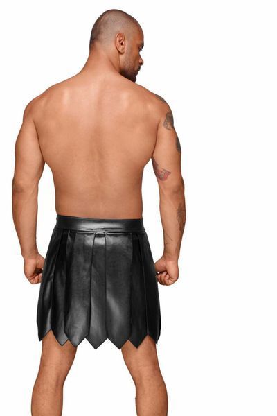 Чоловіча спідниця гладіатора Noir Handmade H053 Eco leather men's gladiator skirt, S, екошкіра SX0071