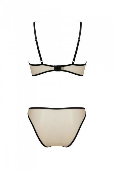 Комплект Passion LORINA SET, S/M, beige, бюстгальтер та трусики SO9712