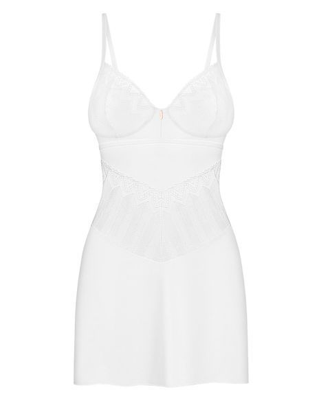 Пеньюар Obsessive Alissium chemise & thong, XS/S, мереживний ліф, стрінги в комплекті SX0606