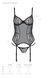Корсет Passion LEAFA CORSET black, XXL/XXXL, мягкие чашки, зажимы для чулок, стринги в комплекте SX0505 фото 5