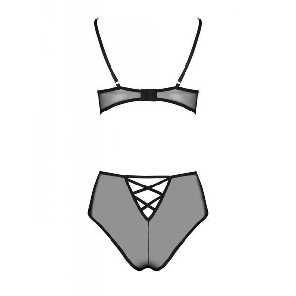 Еротичний комплект з малюнком Passion LOVELIA BIKINI L/XL, black SO4747