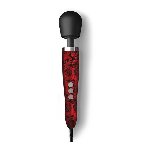 Вібромасажер DOXY Die Cast ROSE PATTERN, дуже потужний, живлення 220В, металевий корпус SO8017
