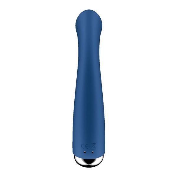 Вібратор з ротацією Satisfyer Spinning G-Spot 1 Blue, плоский майданчик для стимуляції точки G SX0556