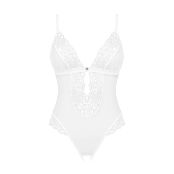 Эротическое полупрозрачное боди Obsessive Heavenlly crotchless teddy M/L, с доступом SO8167
