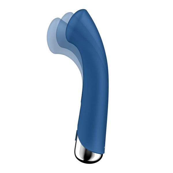 Вібратор з ротацією Satisfyer Spinning G-Spot 1 Blue, плоский майданчик для стимуляції точки G SX0556
