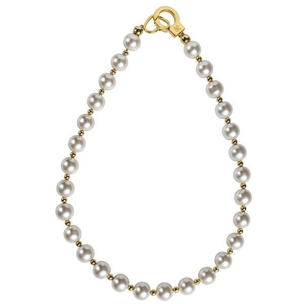 Жемчужный ошейник с поводком LOCKINK Pearl Collar & Leash Set SX0910