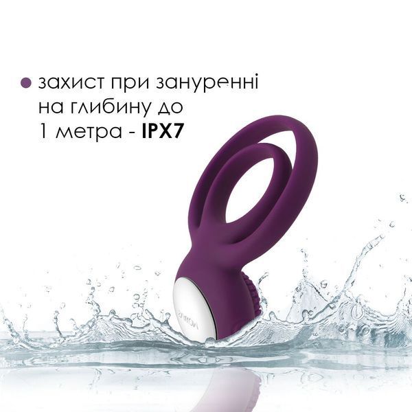 Подвійне ерекційне кільце з вібрацією Svakom Tammy Violet SO4853