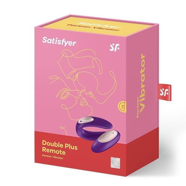 Вибратор для пар Satisfyer Double Plus Remote с пультом ДУ и двумя моторчиками SO2021