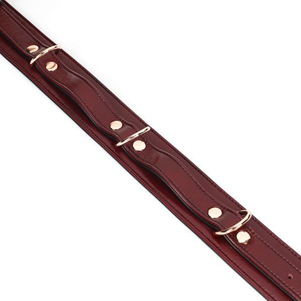 Фіксатори для стегон Liebe Seele Wine Red Thigh Cuffs L Size, натуральна шкіра SO9455