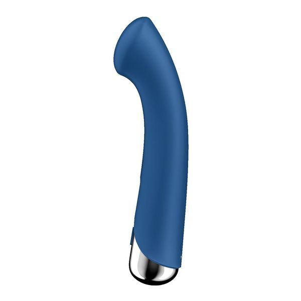 Вібратор з ротацією Satisfyer Spinning G-Spot 1 Blue, плоский майданчик для стимуляції точки G SX0556