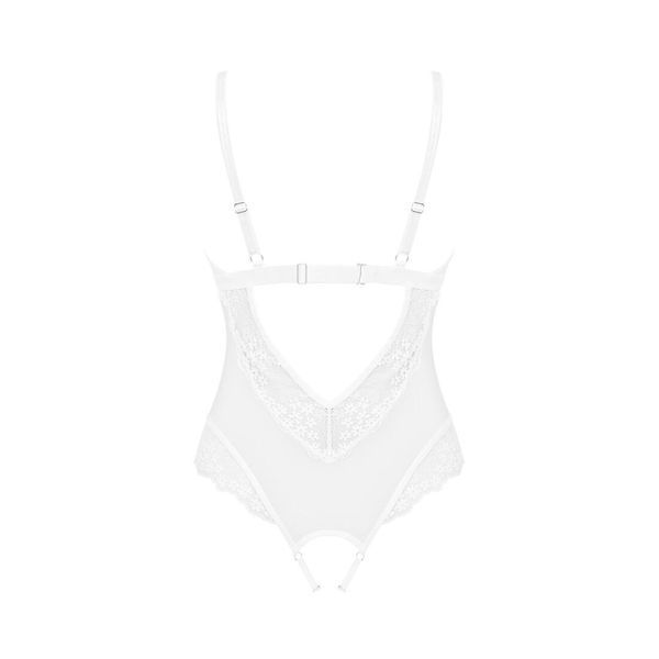 Эротическое полупрозрачное боди Obsessive Heavenlly crotchless teddy M/L, с доступом SO8167