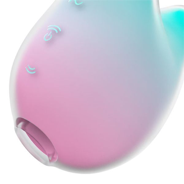 Вакуумний кліторальний стимулятор з вібрацією Satisfyer Mermaid Vibes Mint/Pink, 2 мотори SX1209