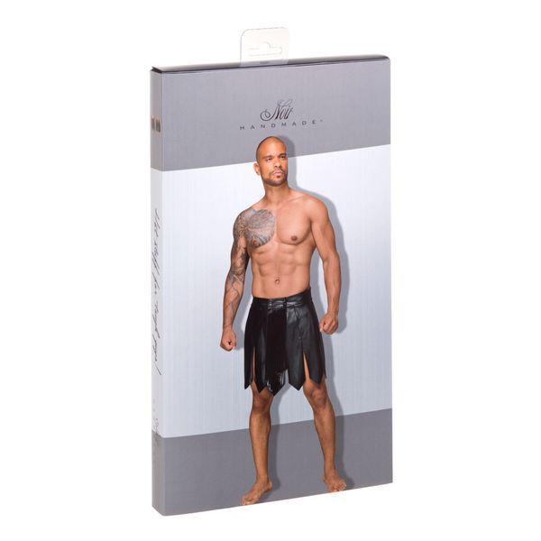 Чоловіча спідниця гладіатора Noir Handmade H053 Eco leather men's gladiator skirt, S, екошкіра SX0071