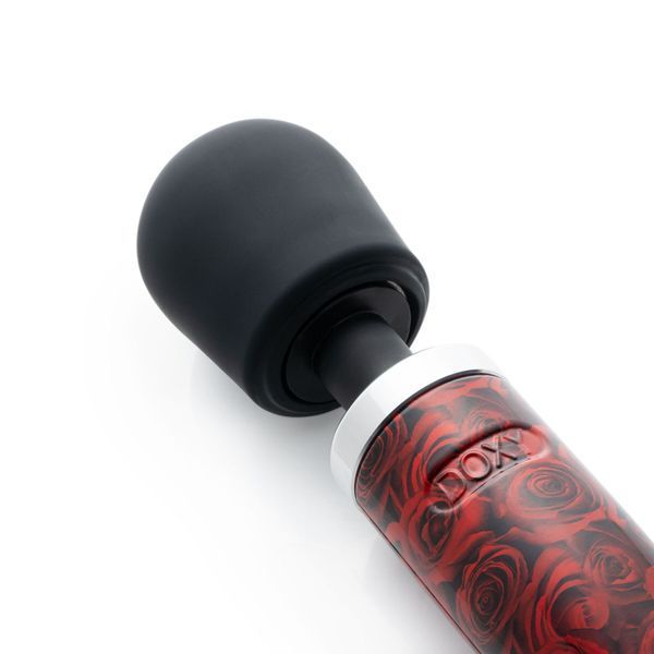 Вібромасажер DOXY Die Cast ROSE PATTERN, дуже потужний, живлення 220В, металевий корпус SO8017