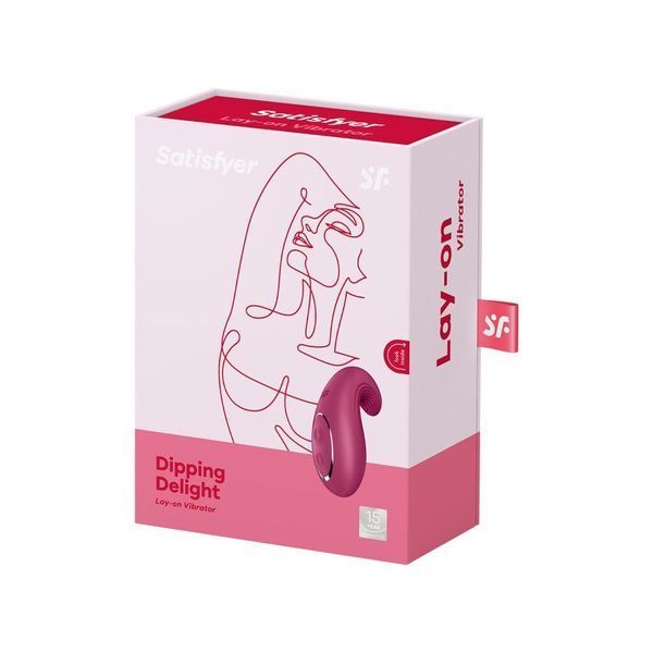 Вібратор Satisfyer Dipping Delight Berry, 2 мотори, гнучкий кінчик SO6990
