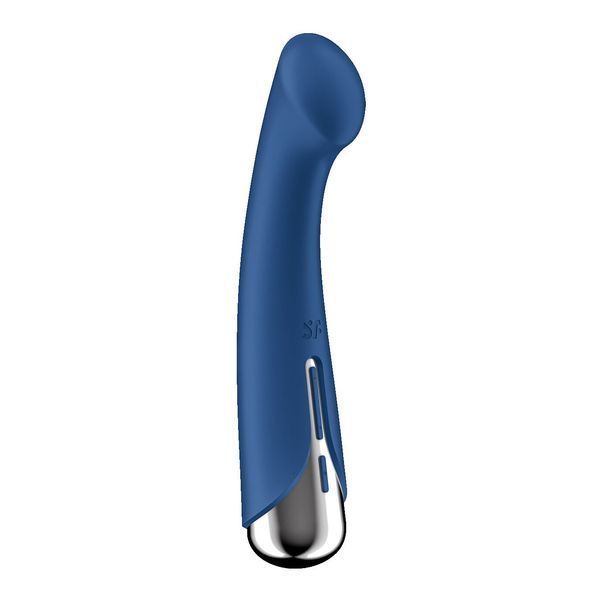 Вібратор з ротацією Satisfyer Spinning G-Spot 1 Blue, плоский майданчик для стимуляції точки G SX0556
