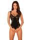 Кружевное боди Obsessive Donna Dream crotchless teddy XL/2XL Black, открытый доступ SO8635 фото 1