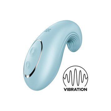 Вибратор Satisfyer Dipping Delight Light Blue, 2 мотора, гибкий кончик SO6991
