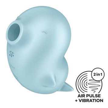 Вакуумний кліторальний стимулятор з вібрацією Satisfyer Sassy Seal, 2 незалежні мотори SX1210
