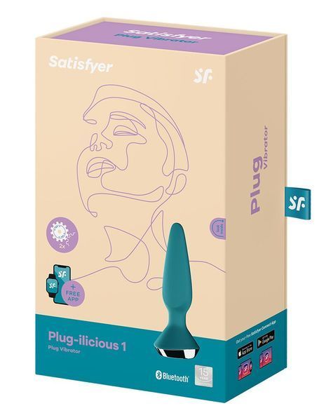 Анальная смарт-вибропробка Satisfyer Plug-ilicious 1 Petrol SO5441