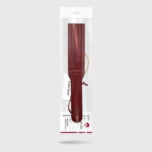 Двусторонний паддл Liebe Seele Wine Red Spanking Paddle, натуральная кожа SO9456