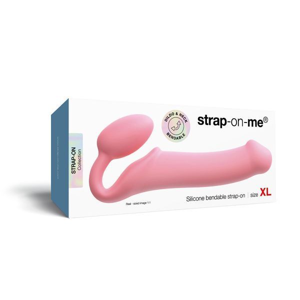 Безремінний страпон Strap-On-Me Rose XL, повністю регульований, діаметр 4,5 см SX2570