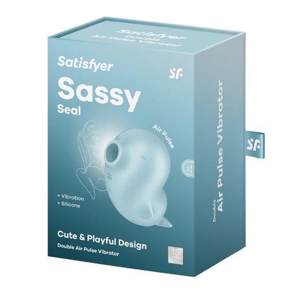 Вакуумний кліторальний стимулятор з вібрацією Satisfyer Sassy Seal, 2 незалежні мотори SX1210