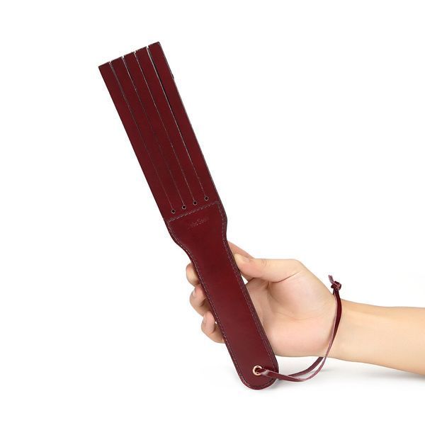 Двусторонний паддл Liebe Seele Wine Red Spanking Paddle, натуральная кожа SO9456
