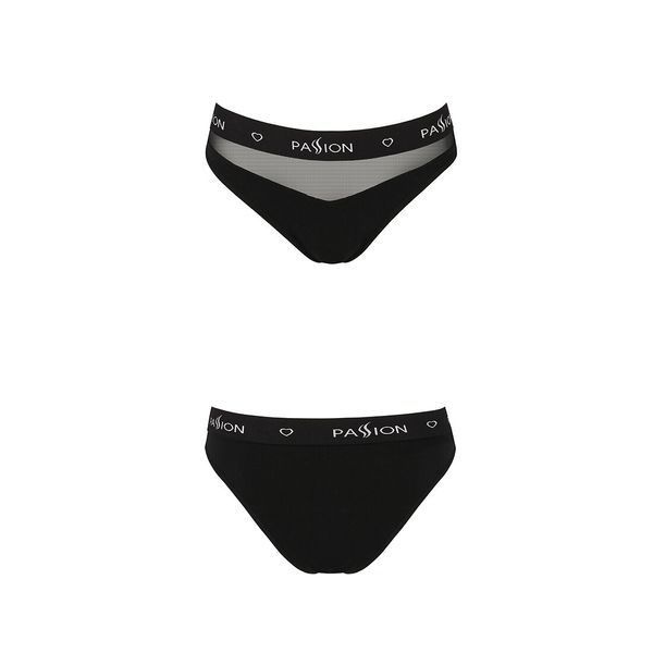 Трусики с прозрачной вставкой Passion PS006 PANTIES S, black SO4233