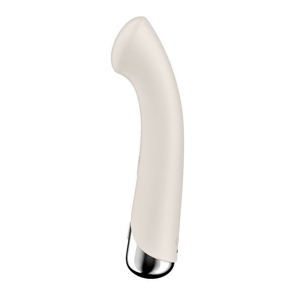 Вібратор з ротацією Satisfyer Spinning G-Spot 1 Beige, плоский майданчик для стимуляції точки G SX0557