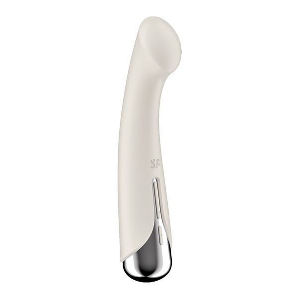 Вібратор з ротацією Satisfyer Spinning G-Spot 1 Beige, плоский майданчик для стимуляції точки G SX0557