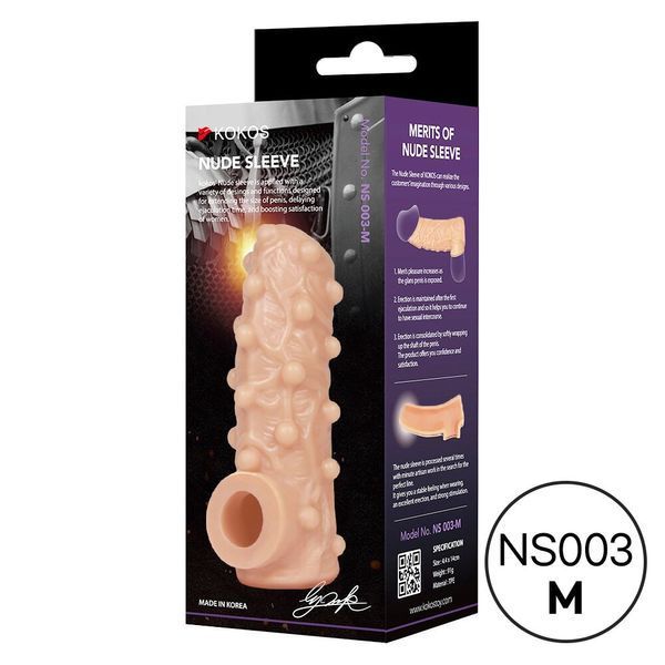 Насадка на член Kokos Nude Sleeve NS 003 M SX1475