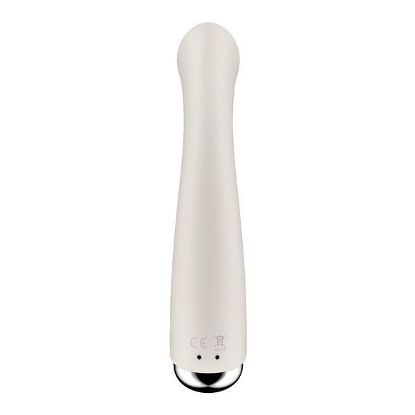 Вібратор з ротацією Satisfyer Spinning G-Spot 1 Beige, плоский майданчик для стимуляції точки G SX0557