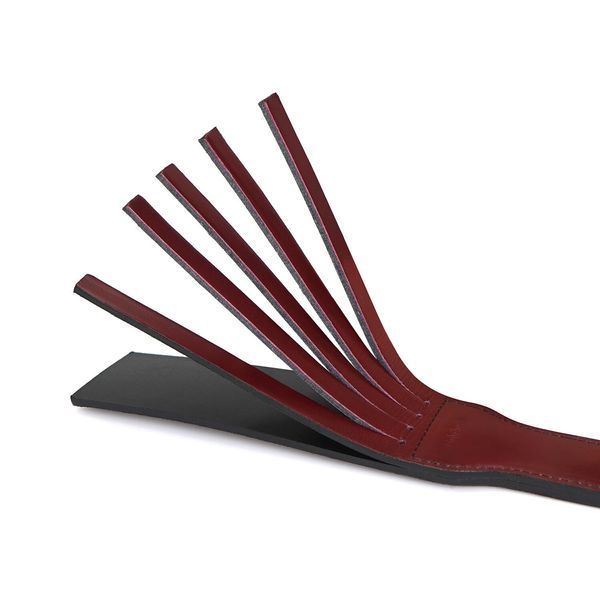 Двусторонний паддл Liebe Seele Wine Red Spanking Paddle, натуральная кожа SO9456