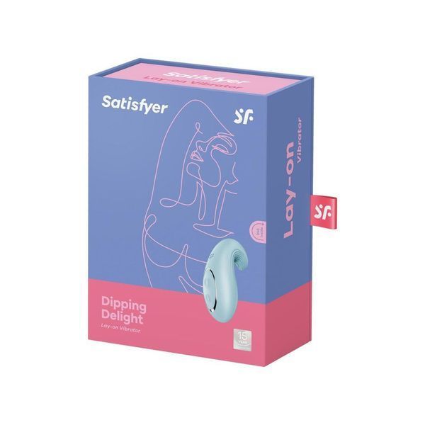 Вібратор Satisfyer Dipping Delight Light Blue, 2 мотори, гнучкий кінчик SO6991