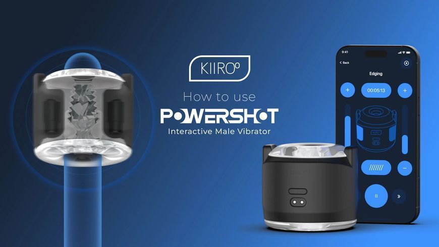 Інтерактивний мастурбатор 2в1 з вібрацією KIIROO PowerShot, компактний, 2 вібромотори SX3196
