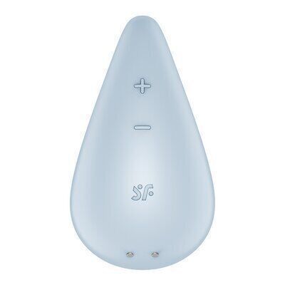 Вібратор для зовнішньої стимуляції Satisfyer Dew Drop Blue, 2 мотори, 12 режимів, м&rsquo;який корпус SX1211