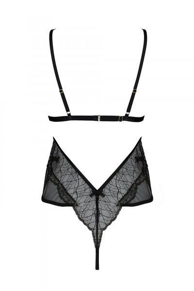 Боді Passion AMBERLY BODY black, XXL/XXXL, відкрита спина, низ стрінги SX0457