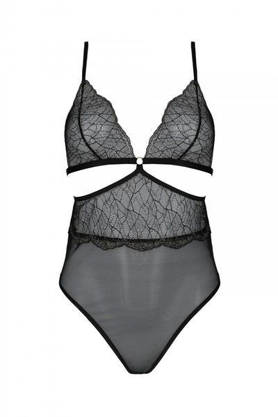 Боді Passion AMBERLY BODY black, XXL/XXXL, відкрита спина, низ стрінги SX0457