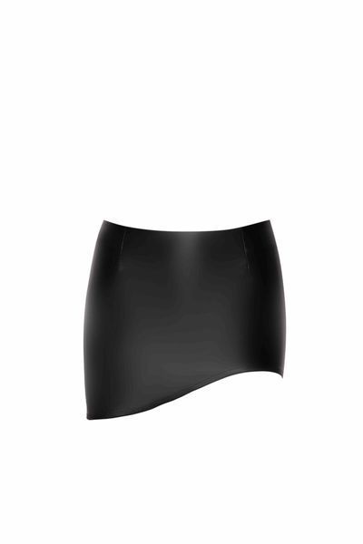 Спідниця Noir Handmade F305 Legacy, XXL, black, міні, під латекс, асиметричний крій SX0271