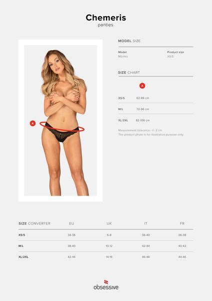 Трусики Obsessive Chemeris panties M/L SO9762