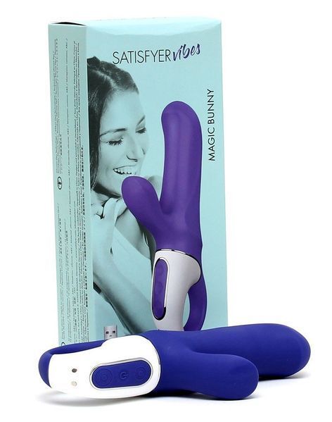 Мощный вибратор-кролик Satisfyer Vibes Magic Bunny, два мотора, литой силикон, 12 режимов работы SO2200