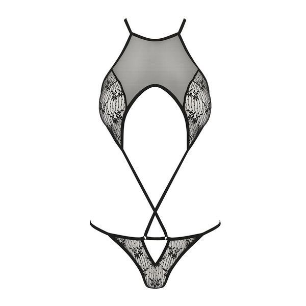 Ажурний боді Passion AZALIA BODY XXL/XXXL, black SO4133